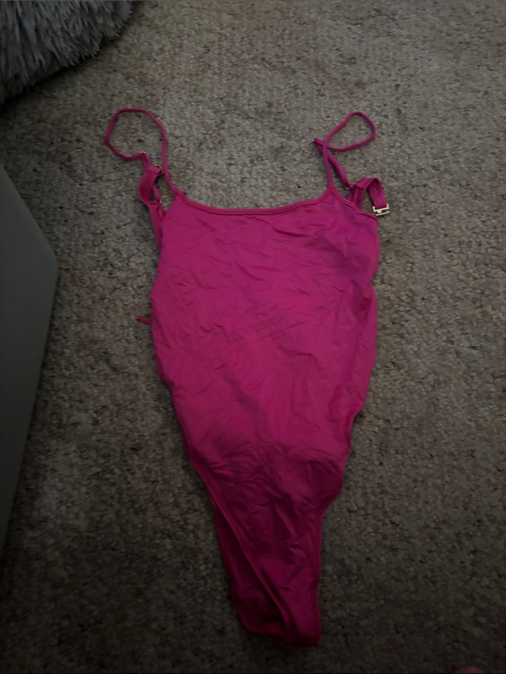 Girls' Hot Pink One-Piece Swimsuit - Unbranded -Small